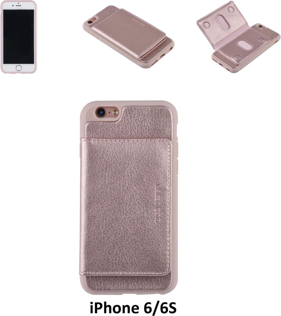 UNIQ Accessory iPhone 6/6S Kunstleer Backcover hoesje - Roze