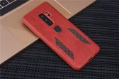 UNIQ Accessory Galaxy S9 Plus Kunstleer Hard Case Back cover - Rood (G965)- 8719273284476