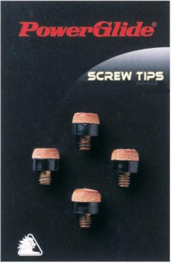 Powerglide Cue pointes de vis 11 mm acier / liège Zwart 4 pièces