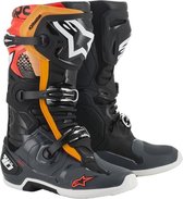 Alpinestars Tech 10 Black Gray Orange Red Fluo Motorcycle Boots 10