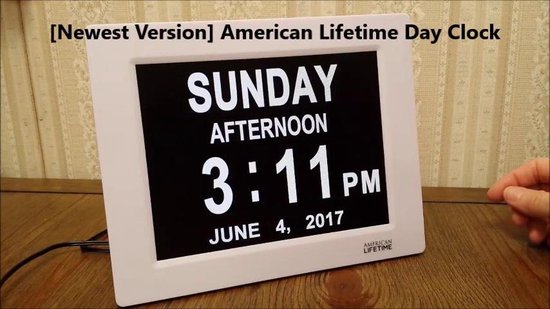 Digitale KalenderKlok - Klok met datum en dag voor ouderen - Senioren