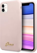 Roze hoesje van Guess - Backcover - iPhone 11 - GUHCN61LSLMGLP