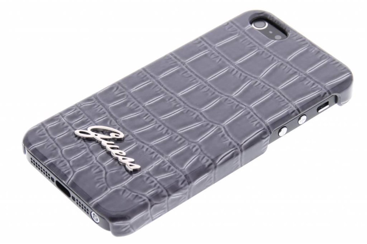 iPhone 5S/5 hoesje - Guess - Grijs - Kunstleer