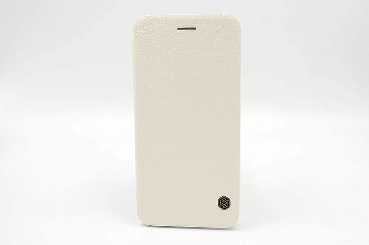 Wit hoesje iPhone 7-8 Plus - Book Case - Pasjeshouder - Magneetsluiting - Leer