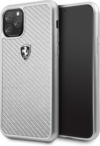 Zilver hoesje Ferrari - Backcover - iPhone 11 Pro - Carbon Fiber - FEHCAHCN58SI
