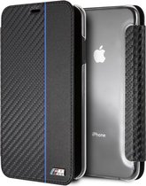 BMW Blauw iPhone Xs Max - Book Case - M Sport Carbon - Met pashouder
