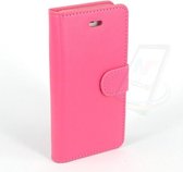 Roze hoesje voor de Apple iPhone 5-5s-SE -Book Case- Pasjeshouder - Magneetsluiting