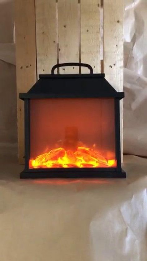 Arashigaoka kalf film Mini sierhaard – kachel - lantaarn - led – woon decoratie – kerst – winter  – zomer -... | bol.com