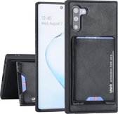 Samsung Galaxy Note 10 UNIQ Accessory Zwart Backcover hoesje Pasjeshouder - 2 Kijkstanden - Kunstleer