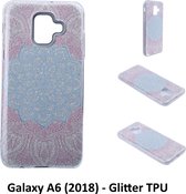 Uniek motief Glitter flower TPU Achterkant voor Samsung Galaxy A6 (2018) (A6 2018)- 8719273283288