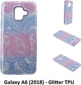 Uniek motief Glitter flower TPU Achterkant voor Samsung Galaxy A6 (2018) (A6 2018)- 8719273283271
