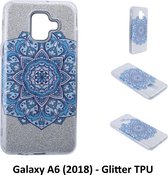 Uniek motief Glitter flower TPU Achterkant voor Samsung Galaxy A6 (2018) (A6 2018)- 8719273283240