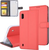 Rood hoesje Samsung Galaxy A10 (2019) Book Case - Pasjeshouder - Magneetsluiting (A105F)