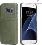 Groen hoesje van Pierre Cardin - Backcover - Stijlvol - Leer - voor Galaxy S7 - Luxe cover