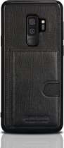Zwart hoesje van Pierre Cardin - Backcover - Stijlvol - Leer - Galaxy S9 Plus - Luxe cover