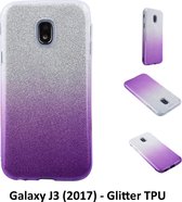 Kleurovergang Paars Glitter TPU Achterkant voor Samsung Galaxy J3 (2017) (J330F)