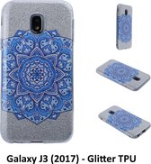 Uniek motief Glitter flower TPU Achterkant voor Samsung Galaxy J3 (2017) (J330F)- 8719273282700