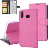 Felroze hoesje Samsung Galaxy A6s - Book Case - Pasjeshouder - Magneetsluiting