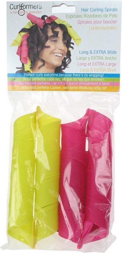 Curlformers Hair Curling Spirals Oranje Roze Extra 6st