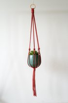 Macrame Plantenhanger - Rood - Exclusief pot