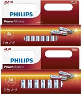 Combi Deal / Philips Power Alkaline  12x AA + 12x AAA