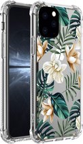 Apple iPhone 7/8/SE (2020) – Transparant/ Wit TPU Tropical Paradise hoesje