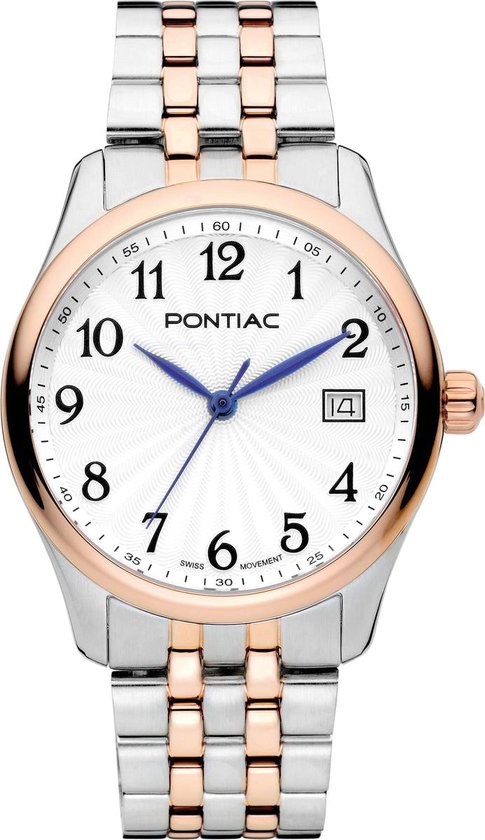 Foto: Pontiac leeds p10054 horloge staal multi 34 mm