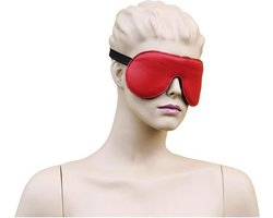 Leren Gevoerde Blinddoek - rood