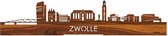 Standing Skyline Zwolle Palissander hout - 40 cm - Woon decoratie om neer te zetten en om op te hangen - Meer steden beschikbaar - Cadeau voor hem - Cadeau voor haar - Jubileum - Verjaardag - Housewarming - Aandenken aan stad - WoodWideCities
