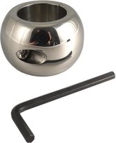 Rimba Bondage Play Ball stretcher RVS in donut vorm deelbaar 4 cm hoog - 450 gram