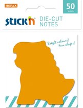Stick'n Sticky dinosaurus notes - 70 x 68mm, oranje, 50 memoblaadjes