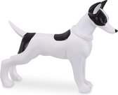 Witte hond met zwarte vlekken - 55 cm lang - 43 cm hoog - kunststof