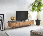 TV-meubel Shia 175x35 cm acacia natuur steen 3 vakken