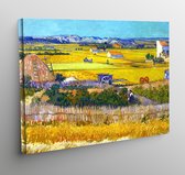 Canvas oogst in La Crau - Vincent van Gogh - 70x50cm