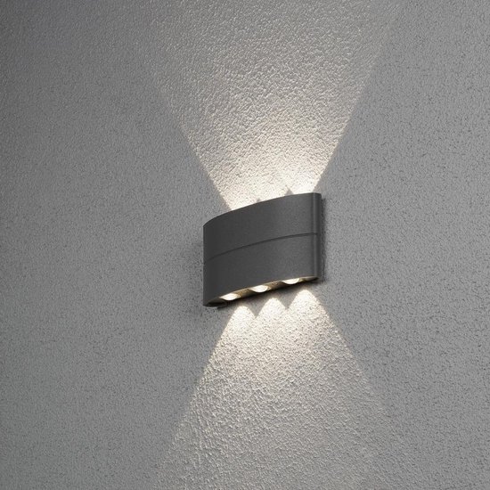 Konstsmide Chieri Spotlamp Buiten - 6-lichts LED - 3000K - IP54 - Antraciet