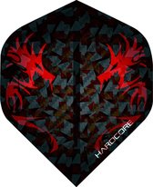 RED DRAGON - Hardcore XT 2D Holografische Draak extra dikke dart vluchten - 3 sets per pakket (9 dartvluchten in totaal)