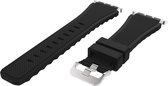 Shop4 - Bandje voor Apple Watch 4 44mm - Siliconen Zwart