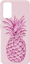 ADEL Siliconen Back Cover Softcase Hoesje Geschikt voor Samsung Galaxy S20 Plus - Ananas Roze