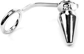 Cockring met verstelbare Anaalplug RVS - 50 mm