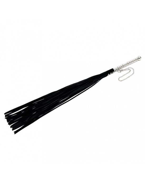 Eroticnoir - Luxe Leren SM zweep - BDSM zweep - Bondage whip - 69cm - Zwart