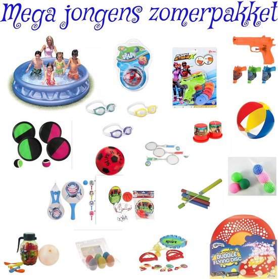 Mega jongens zomer speelpakket – zwembad – waterspeelgoed – strandspeelgoed  –... | bol.com