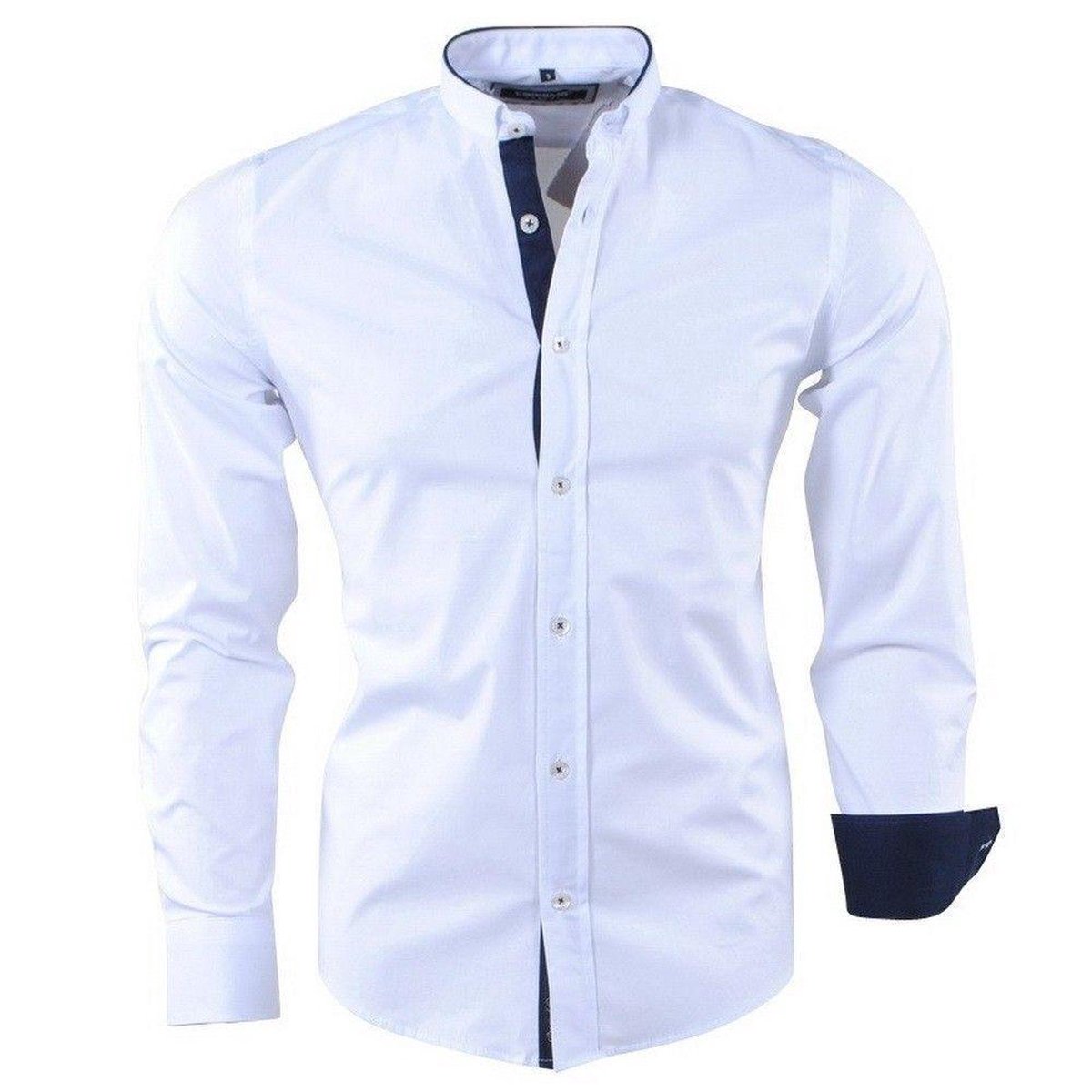 Wanten Voorvoegsel Caroline Carisma - Trendy Italiaans Heren Overhemd met design kraag - 8386 - Wit |  bol.com