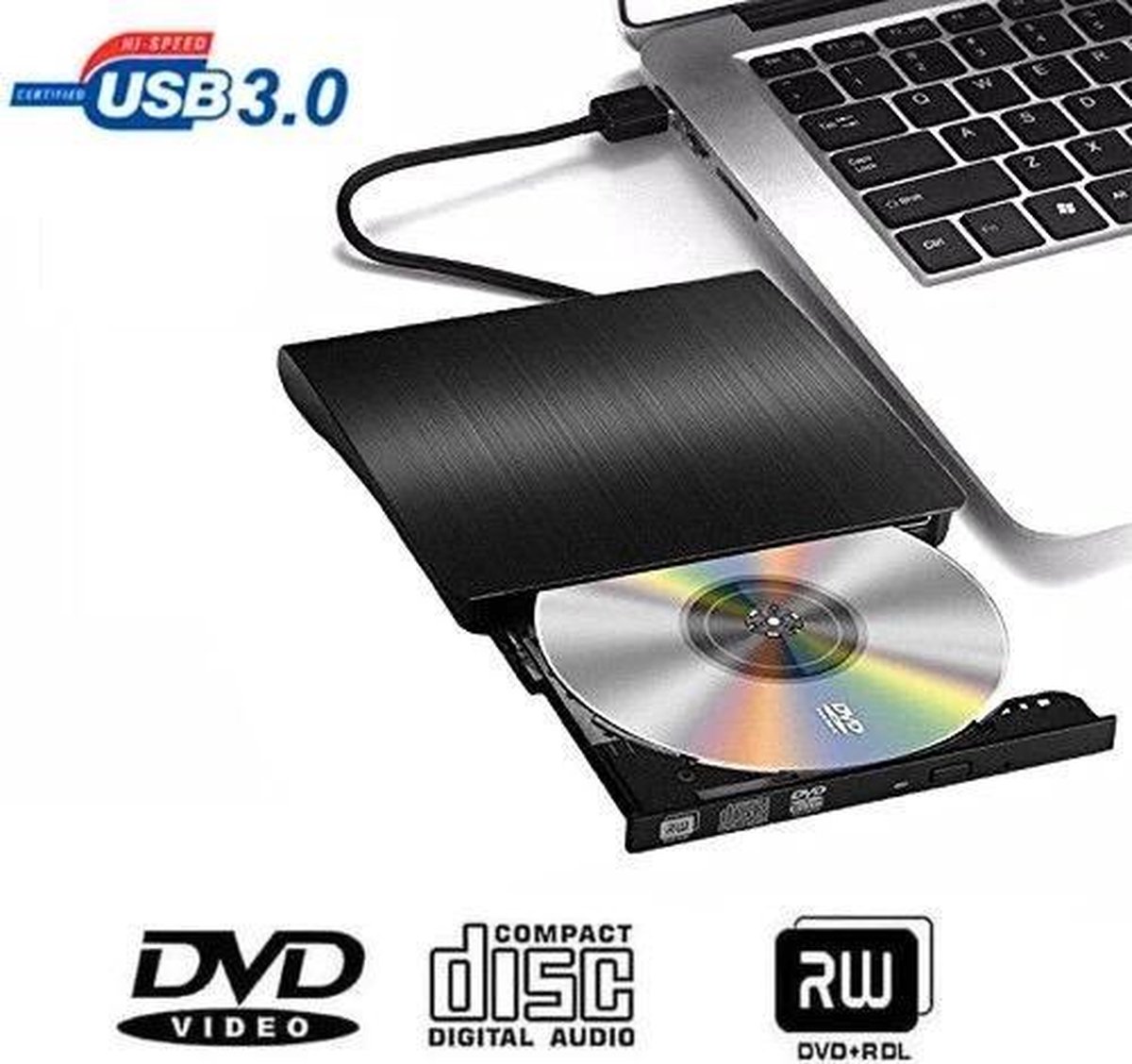 Lecteur DVD/CD externe - Drive optique - Plug & Play - Connexion USB 3.0 -  Graver