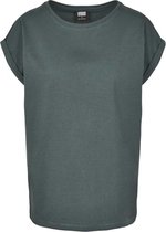 Urban Classics Dames Tshirt -M- Extended Shoulder Groen