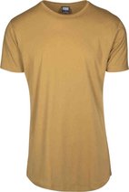 Urban Classics - Shaped Long Heren T-shirt - L - Bruin