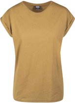 Urban Classics Dames Tshirt -S- Extended shoulder Bruin