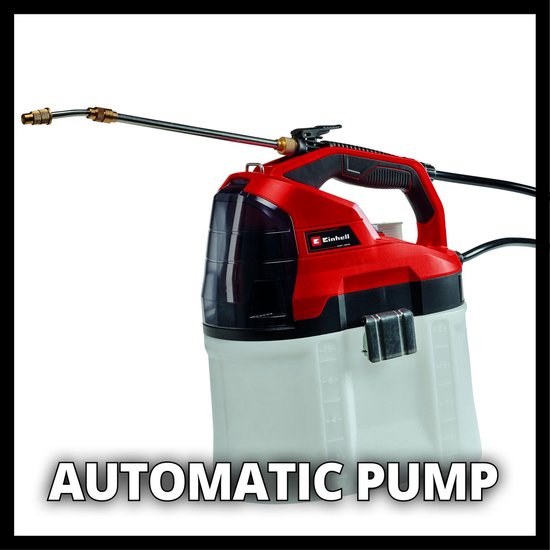 Einhell Accu Drukspuit GE-WS 18/75 Li Solo - Power X-Change - 18 V/Li-ion - Tankinhoud: 7,5 L - Maximale druk: 2,5 bar - Roestvrijstalen sproeilans - Excl. accu en lader van Merkloos	 — afbeelding 2