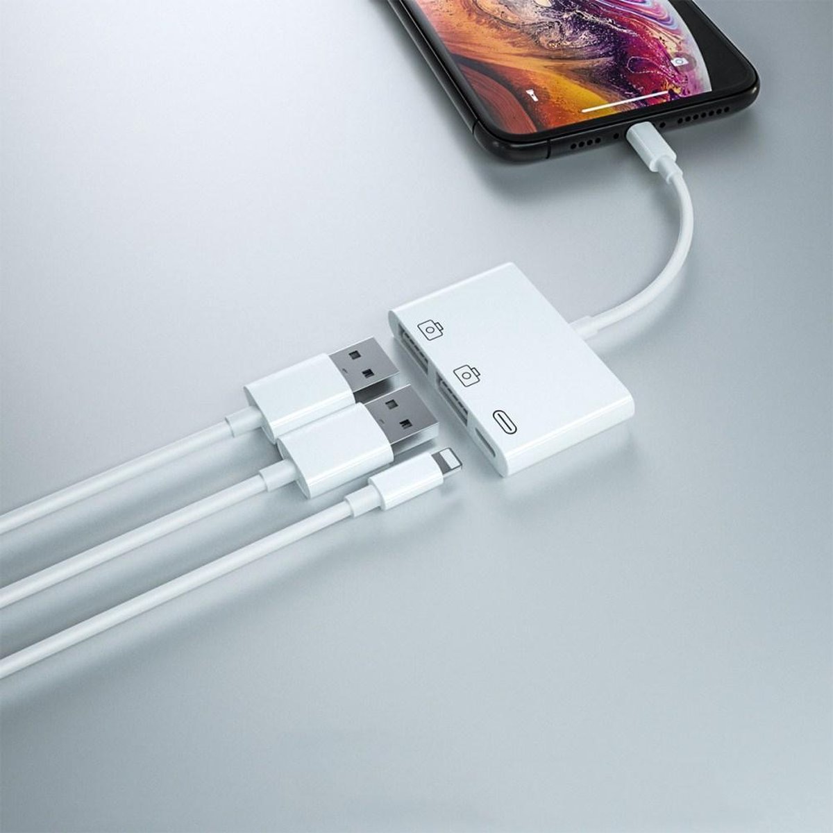 Адаптер lightning usb для подключения флешки