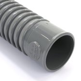 Flexibele slang 50 mm. bocht 0 - 45° , pvc, 2x inwendig lijm, grijs, 50 mm KOMO keur - Gladde binnenkant