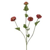 Viv! Home Luxuries Ranonkel mini - 2 stuks - zijden bloem - roze groen - topkwaliteit